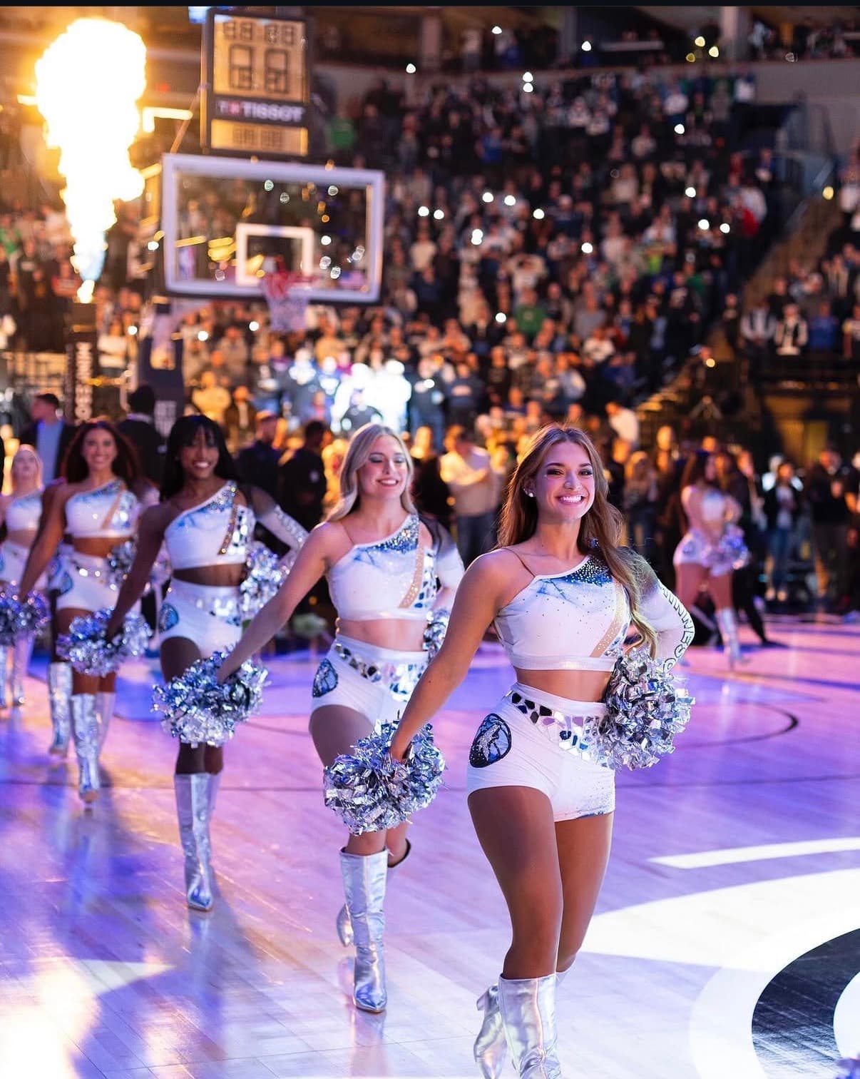 Faith performing as a professional NBA dancer