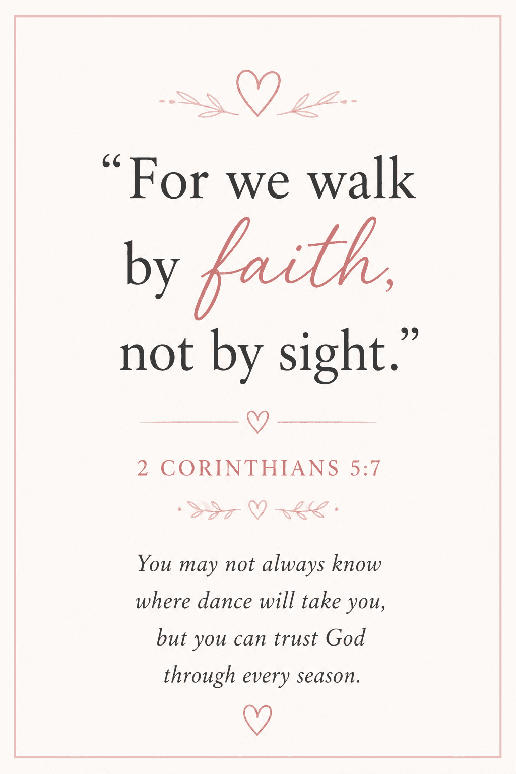 Faith over sight