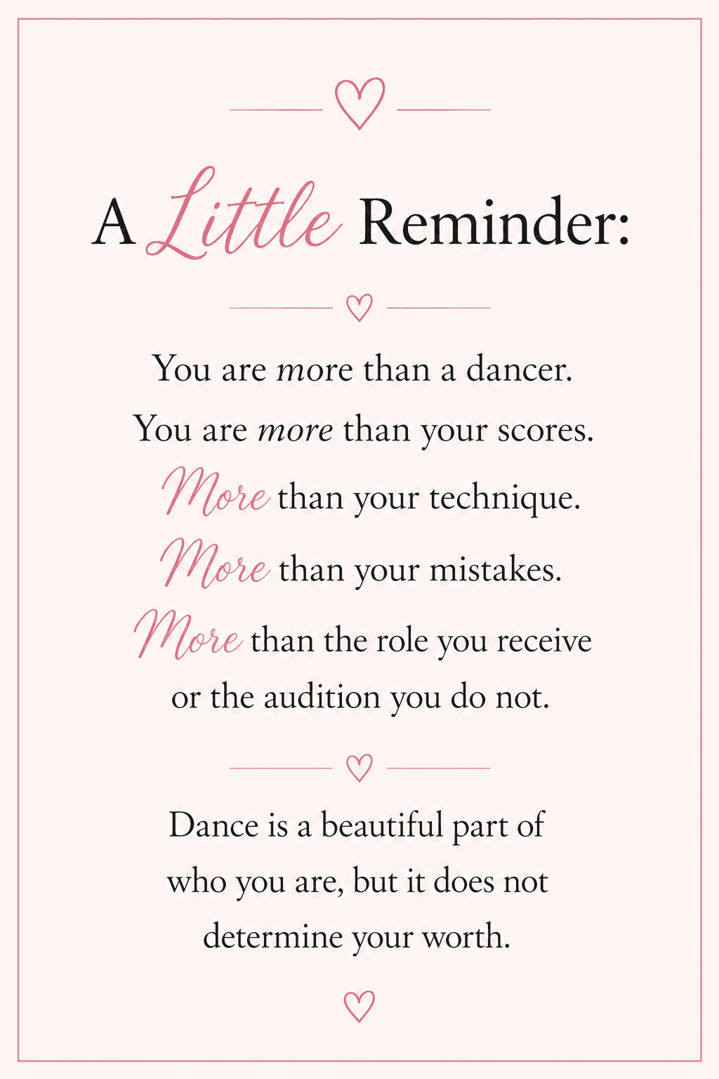 You are more than dance