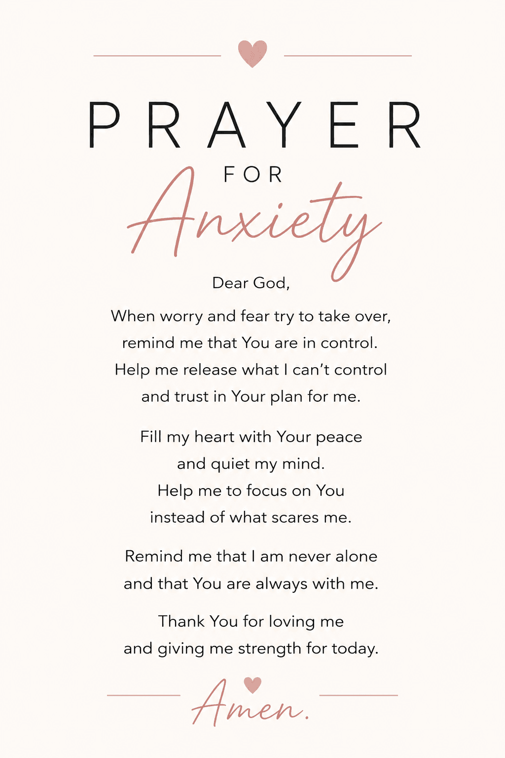 Prayer for anxiety